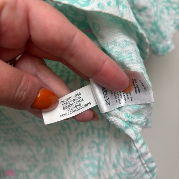 Vineyard Vines Sea Life Kn Gingham Tunic - Picture 11 of 12